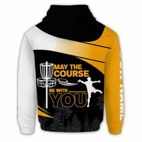 AOPH-U-Hobb-TheCourBeWithYou-Dgof-211125NA10 @ Disc Golf The Course Be With You-Disc Golf Course Be With You Custom Name 3D Hoodie