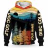 AOPH-U-Hobb-RetrDawnThro-Dgof-211125NA10 @ Disc Golf Retro Dawn Throw-Disc Golf Retro Dawn Custom Name 3D Hoodie