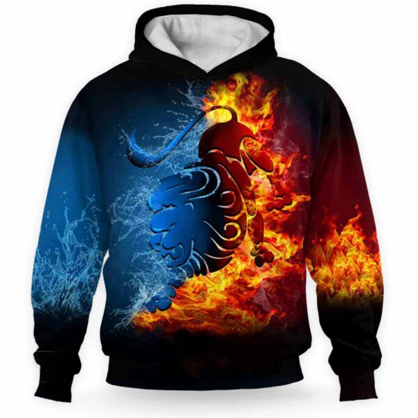 AOPH-U-Age-FireWateZodi-Leo-211129VY10 @ Leo Fire Water Zodiac-Leo Fire And Water Zodiac 3D Hoodie