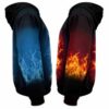 AOPH-U-Age-FireWateZodi-Leo-211129VY10 @ Leo Fire Water Zodiac-Leo Fire And Water Zodiac 3D Hoodie