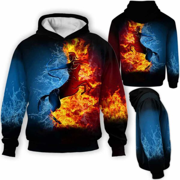 AOPH-U-Age-FireWateZodi-Sag-211129VY10 @ Sagittarius Fire Water Zodiac-Sagittarius Fire And Water Zodiac 3D Hoodie