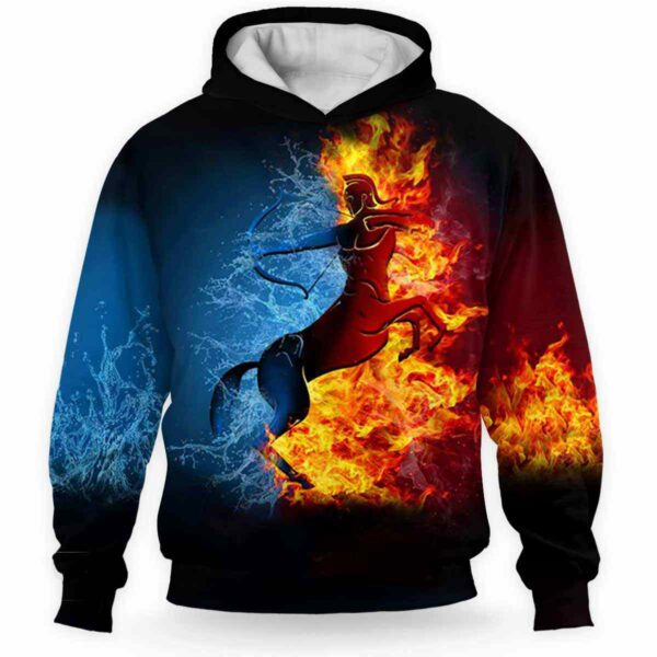 AOPH-U-Age-FireWateZodi-Sag-211129VY10 @ Sagittarius Fire Water Zodiac-Sagittarius Fire And Water Zodiac 3D Hoodie