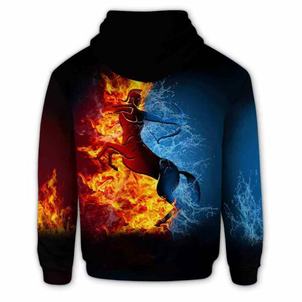 AOPH-U-Age-FireWateZodi-Sag-211129VY10 @ Sagittarius Fire Water Zodiac-Sagittarius Fire And Water Zodiac 3D Hoodie