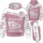 AOPH-U-Hobb-LadyBeliInGod-Dgof-211125NA10 @ Disc Golf Lady Believe In God-Disc Golf Believe In Jesus Custom Name 3D Hoodie