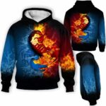 AOPH-U-Age-FireWateZodi-Scp-211129VY10 @ Scorpio Fire Water Zodiac-Scorpio Fire And Water Zodiac 3D Hoodie