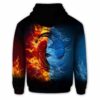 AOPH-U-Age-FireWateZodi-Psc-211129VY10 @ Pisces Fire Water Zodiac-Pisces Fire And Water Zodiac 3D Hoodie