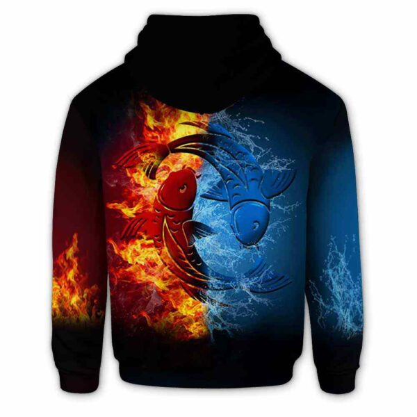 AOPH-U-Age-FireWateZodi-Psc-211129VY10 @ Pisces Fire Water Zodiac-Pisces Fire And Water Zodiac 3D Hoodie