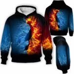 AOPH-U-Age-FireWateZodi-Ccr-211129VY10 @ Cancer Zodiac Fire Water Zodiac-Cancer Zodiac Fire And Water 3D Hoodie