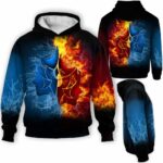 AOPH-U-Age-FireWateZodi-Gmn-211129VY10 @ Gemini Fire Water Zodiac-Gemini Fire And Water Zodiac 3D Hoodie