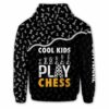 AOPH-U-Hobb-HalfBlacPtn-Css-211291VY10 @ Chess Half Black Pattern-Chess Cool Kids Pattern Custom Name 3D Hoodie