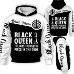 AOPH-U-Hobb-BlacQuee-Css-211201VY10 @ Chess Black Queen-Chess Black Queen Powerful Custom Name 3D Hoodie