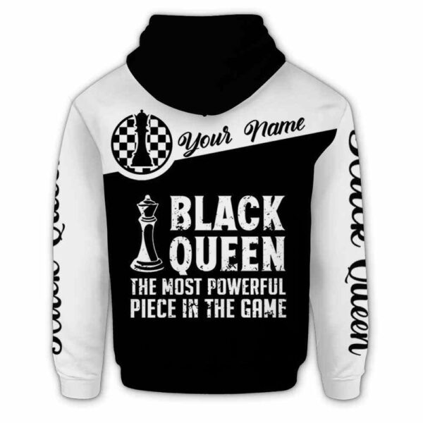 AOPH-U-Hobb-BlacQuee-Css-211201VY10 @ Chess Black Queen-Chess Black Queen Powerful Custom Name 3D Hoodie