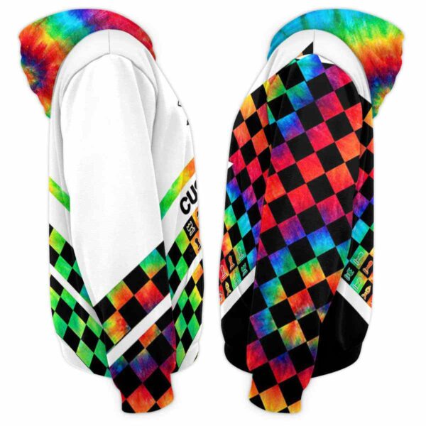 AOPH-U-Hobb-TieDyeFramWhit-Css-211202VY10 @ Chess Tie Dye Frame White-Chess Tie Dye Chessboard White 3D Hoodie