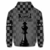 AOPH-U-Hobb-ChesBlacKing-Css-211202VY10 @ Chessboard Black King-Chess Chessboard King Most Powerful Piece 3D Hoodie