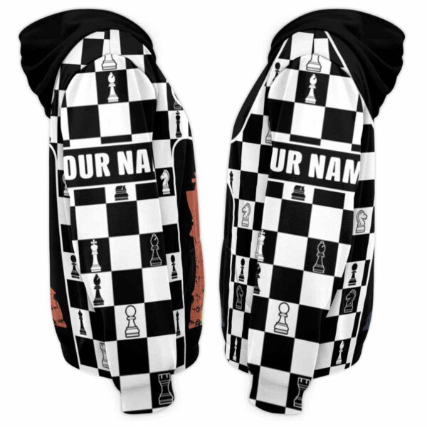 AOPH-U-Hobb-RetrKingLine-Css-211202VY10 @ Chess Retro King Line-Chess Retro Line Custom Name 3D Hoodie