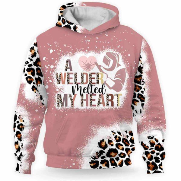 AOPH-U-Job-AWMM-Wder-211206VY10 @ Welder A welder Melted My Heart-Welder Leopard Pink Melted My Heart 3D Hoodie