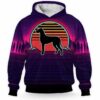 AOPH-U-Dog-RV8S-GrDn-211208VY10 @ Great Dane Retro Vintage 80s Style-Great Dane Vintage Retro Sunset 3D Hoodie
