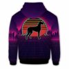 AOPH-U-Dog-RV8S-GrDn-211208VY10 @ Great Dane Retro Vintage 80s Style-Great Dane Vintage Retro Sunset 3D Hoodie