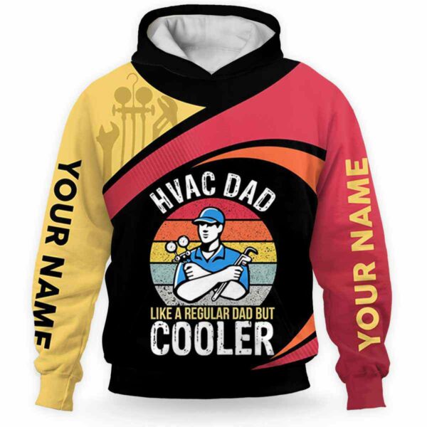 AOPH-U-Job-RHD-HVAC-211209VY10 @ Retro HVAC Dad-Hvac Techinician Regular Dad But Cooler Custom Name 3D Hoodie
