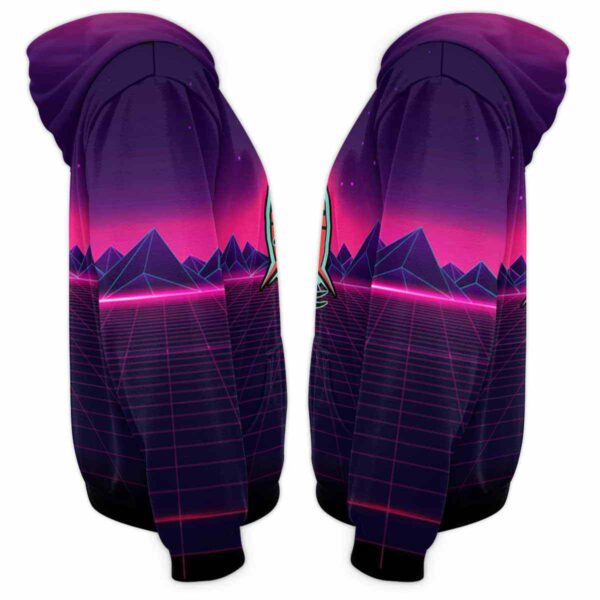 AOPH-U-Hobb-RV8S-Swm-211208VY10 @ Swimming Retro Vintage 80s Style-Swimming Vintage Retro Sunset 3D Hoodie