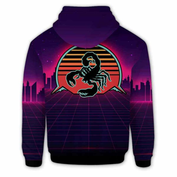 AOPH-U-Age-RV8S-Scp-211207VY10 @ Scorpio Retro Vintage 80s Style-Scorpio Vintage Retro Sunset 3D Hoodie