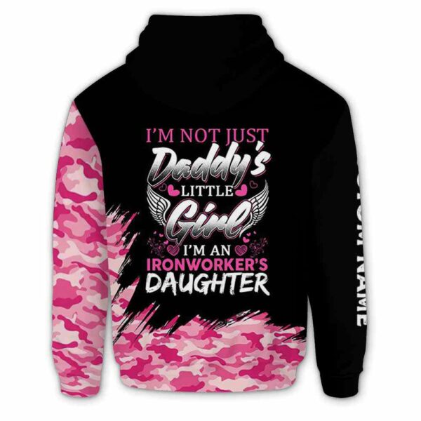 AOPH-U-Job-PLG-Irwo-211218VY10 @ Ironworker Pink Little Gir-Ironworker Daughter Little Girl Custom Name 3D Hoodie