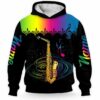 AOPH-U-Hobb-SSP-Jazz-211210VY10 @ Jazz Saxophonist Sax Playe-Jazz Heartbeat Music Saxophone Custom Name 3D Hoodie