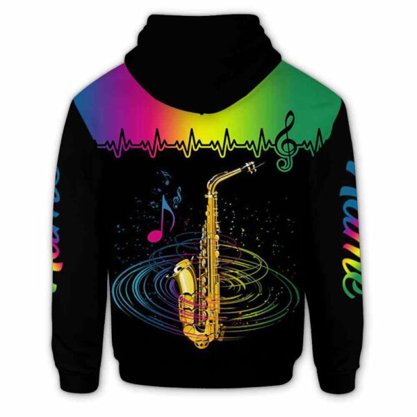 AOPH-U-Hobb-SSP-Jazz-211210VY10 @ Jazz Saxophonist Sax Playe-Jazz Heartbeat Music Saxophone Custom Name 3D Hoodie
