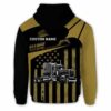 AOPH-U-Job-HFL-Tker-211217VY10 @ Truck Driver Half Flag Lin-Truck Driver Yellow Black Usa Flag Custom Name 3D Hoodie