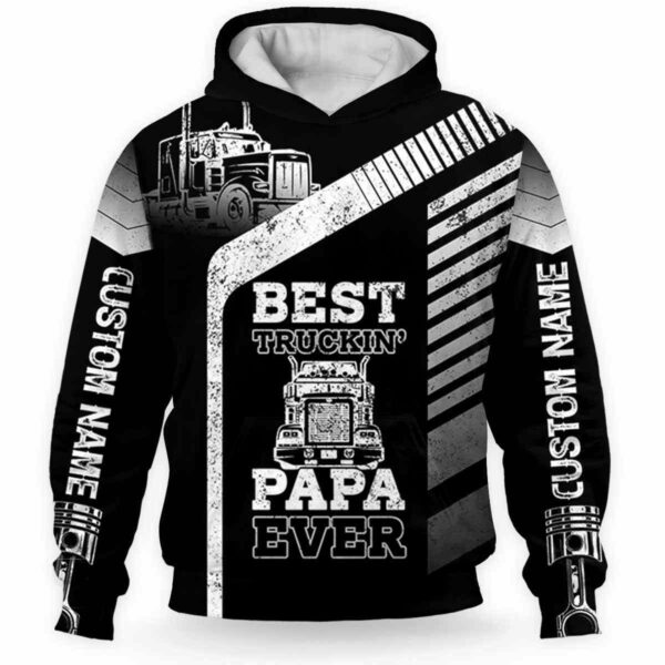 AOPH-U-Job-TPL-Tker-211217VY10 @ Truck Driver Truckin Papa Lin-Truck Driver Best Truckin Papa Dad Custom Name 3D Hoodie