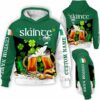AOPH-U-Ctry-SS-Irsh-211214VY10 @ Irish Slainte Shamroc-Irish Shamrock Slainte Beer Custom Name 3D Hoodie