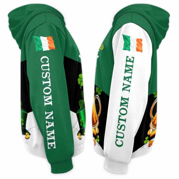 AOPH-U-Ctry-SS-Irsh-211214VY10 @ Irish Slainte Shamroc-Irish Shamrock Slainte Beer Custom Name 3D Hoodie