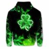 AOPH-U-Ctry-RF-Irsh-211214VY10 @ Irish Rainbow Flam-Irish Shamrock Green Flame Custom Name 3D Hoodie