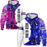 AOPH-U-Hobb-GKAQ-Css-211221VY10 @ Chess Galaxy King and Quee-Chess King And Queen Matching Couple 3D Hoodie