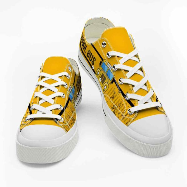 LTS-U-Job-SVF-Sbdr-220124VY10 @ Bus Driver School Vehicle Fron-School Bus Driver Yellow Bus Stop Low Top Shoes
