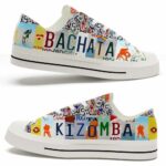 LTS-U-Hobb-KCP-Bcha-220124NA10 @ Bachata Kizomba Colorful Plate-Kizomba License Plate Low Top Shoes