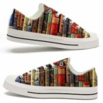 LTS-U-Hobb-S-Book-220124NA10 @ Book Spine-Book Book Spines Pattern Low Top Shoes