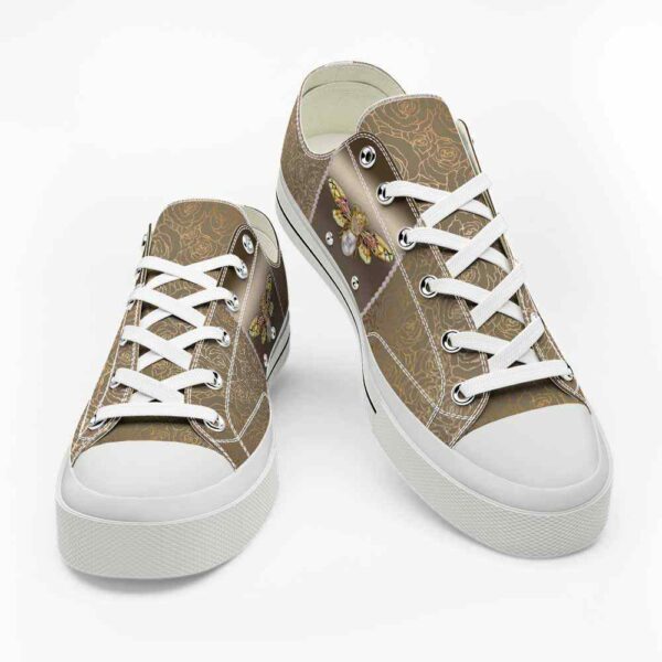 LTS-U-Ani-RG-Bee-220124VY10 @ Bee Rose Gol-Bee Rose Gold Low Top Shoes