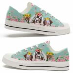 LTS-U-Ani-PF-Goat-220124VY10 @ Goat Pink Flora-Goat Pink Flowers Low Top Shoes