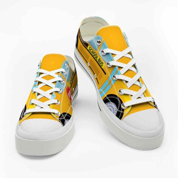 LTS-U-Job-SV-Sbdr-220124VY10 @ Bus Driver School Vehicl-School Bus Driver Yellow Bus Low Top Shoes