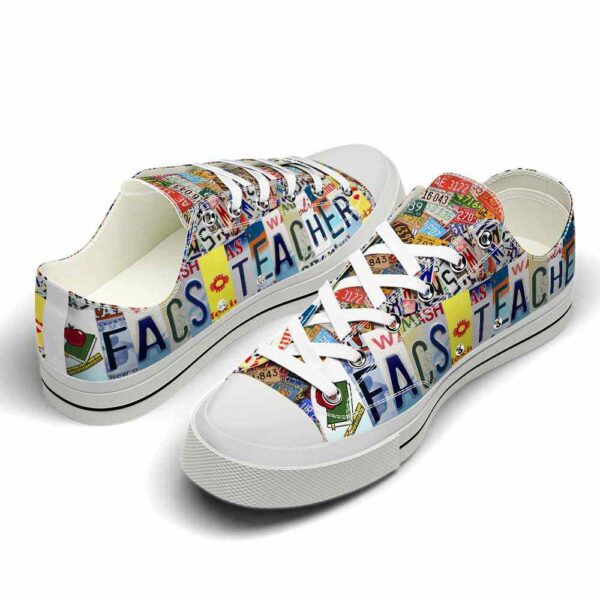 LTS-U-Job-LP-T22-220124NA10 @ Facs Teacher License Plat-Facs Teacher License Plate Low Top Shoes