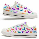 LTS-U-Dog-PC-Dach-220124VY10 @ Dachshund Pattern Colorfu-Dachshund Colorful Pattern Butterflies Low Top Shoes