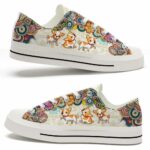 LTS-U-Dog-CP-CHua-220124VY10 @ Chihuahua Colorful Paisle-Chihuahua Colorful Paisley Low Top Shoes