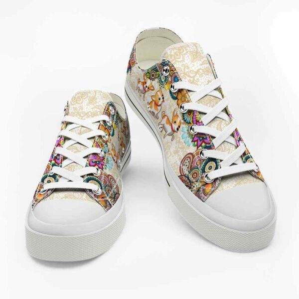 LTS-U-Dog-CP-CHua-220124VY10 @ Chihuahua Colorful Paisle-Chihuahua Colorful Paisley Low Top Shoes