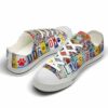 LTS-U-Dog-LLBL-Dog-220124NA10 @ Dog Live Love Bark License Plat-Dog Live Love Bark License Plate Low Top Shoes