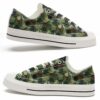 LTS-U-Ani-GC-Dino-220124NA10 @ Dinosaur Green Camou-Dinosaur Green Camouflage Pattern Low Top Shoes