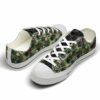 LTS-U-Ani-GC-Dino-220124NA10 @ Dinosaur Green Camou-Dinosaur Green Camouflage Pattern Low Top Shoes