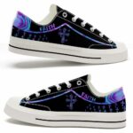 LTS-U-Hobb-WFC-God-220124VY10 @ God Watercolor Fluid Cros-God Cross Faith Watercolor Low Top Shoes