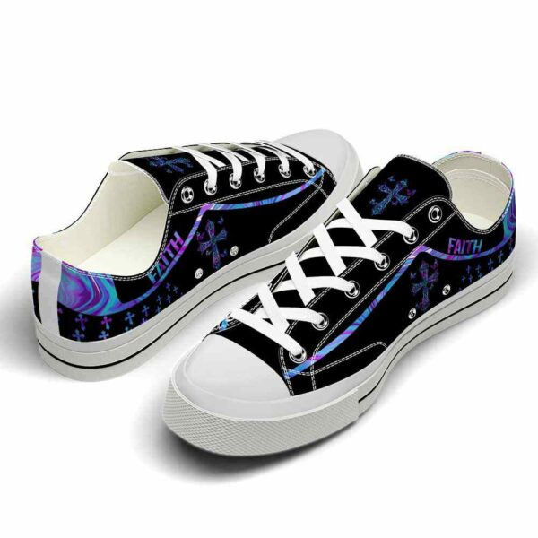 LTS-U-Hobb-WFC-God-220124VY10 @ God Watercolor Fluid Cros-God Cross Faith Watercolor Low Top Shoes