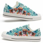 LTS-U-Dog-BF-Boxer-220124VY10 @ Boxer Blue Flower-Boxer Candy Flower Low Top Shoes